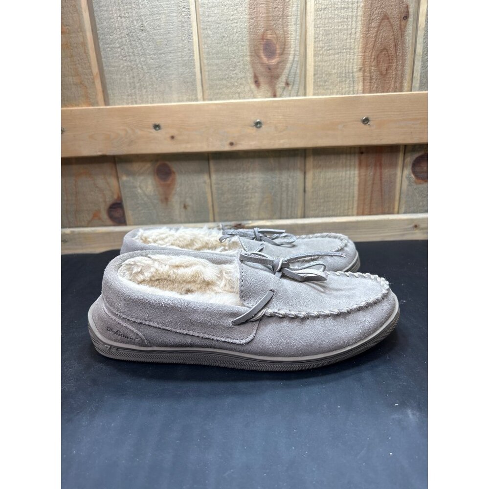 Womens MySlippers Moccasin Slippers With Faux Fur Lining & Suede Upper Size 6